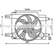 Вентилятор радиатора AVA QUALITY COOLING 3 PXNN AL7522 2018285 4045385201334