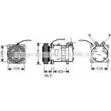 Компрессор кондиционера AVA QUALITY COOLING JTGV B ALK104 J9EP2 2018341