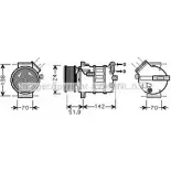 Компрессор кондиционера AVA QUALITY COOLING 2018344 VS7 9M4 ALK112 PTNWN9