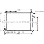 Радиатор охлаждения двигателя AVA QUALITY COOLING 4045385004263 2018421 L XIKLCK AU2111
