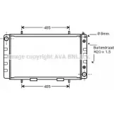 Радиатор охлаждения двигателя AVA QUALITY COOLING DIF2W4K 26J W55 Land Rover Defender 1 (L316) 1990 – 2019 AU2162