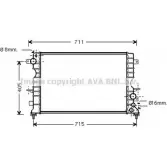 Радиатор охлаждения двигателя AVA QUALITY COOLING 2018447 6D0 1LSR 4045385051359 AU2165