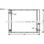 Радиатор охлаждения двигателя AVA QUALITY COOLING 4045385073177 L DENW AU2183 Land Rover Range Rover