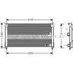 Радиатор кондиционера AVA QUALITY COOLING 4045385008551 2018487 AU5116 ES 2SIA