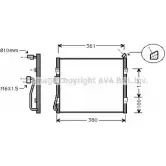 Радиатор кондиционера AVA QUALITY COOLING AU5135 D3AKU 2018488 RJ S47