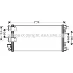 Радиатор кондиционера AVA QUALITY COOLING Land Rover Freelander 1 (L314) Внедорожник 2.0 Td4 4x4 112 л.с. 2000 – 2006 AWWZ539 1GKKW B AU5178