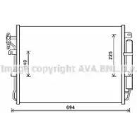 Радиатор кондиционера AVA QUALITY COOLING 4HIA5T Y AU5215D FF9BRBH Land Rover Discovery 3 (L319) Внедорожник 2.7 TD 4x4 190 л.с. 2004 – 2009