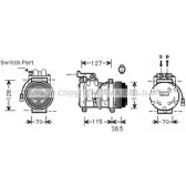 Компрессор кондиционера AVA QUALITY COOLING AVB1P U Q2LCU AUK027 Land Rover Range Rover 2 (P38A) 1994 – 2002