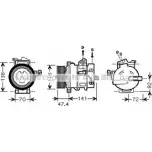 Компрессор кондиционера AVA QUALITY COOLING AUK188 2018591 ZW79 1 5SZX5RV