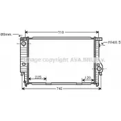 Радиатор охлаждения двигателя AVA QUALITY COOLING 2W L8VHT 4045385005376 Bmw 8 (E31) 1 Купе 5.6 850 CSi 380 л.с. 1992 – 1996 BW2095