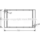 Радиатор охлаждения двигателя AVA QUALITY COOLING BL5 E2 2018767 BW2287 B84HR