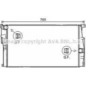 Радиатор охлаждения двигателя AVA QUALITY COOLING 4045385191970 FX H77X BW2455 Bmw 4 (F36) 1 Гранд Купе 2.0 420 d xDrive 184 л.с. 2014 – 2015