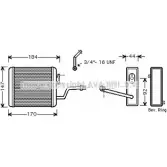 Радиатор печки, теплообменник AVA QUALITY COOLING N9F VR BW6258 4045385051410 2018963