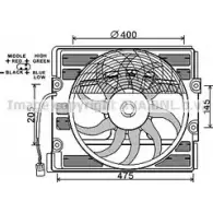 Вентилятор радиатора AVA QUALITY COOLING Bmw 7 (E38) 3 Седан 4.4 740 i. iL 286 л.с. 1996 – 2001 4045385164806 CLF4 W BW7527