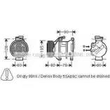 Компрессор кондиционера AVA QUALITY COOLING BWK316 O3G AJS 0KQDS Mini Cooper