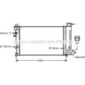 Радиатор охлаждения двигателя AVA QUALITY COOLING Peugeot 306 1 (7A, 7C, N3, N5) Хэтчбек 1.9 DT 90 л.с. 1993 – 2001 CN2113 6TS6 A UP9DN