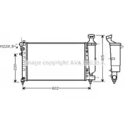 Радиатор охлаждения двигателя AVA QUALITY COOLING NY65L 1 CN2118 Peugeot 106 2 (1A) Хэтчбек 1.0 i 45 л.с. 1996 – 1999 62GGK9O