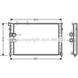 Радиатор охлаждения двигателя AVA QUALITY COOLING 73NWY2 Citroen Xantia 1 (X1, X2) Хэтчбек 2.1 Turbo D 12V 109 л.с. 1995 – 1999 CN2132 WL JJ81