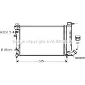 Радиатор охлаждения двигателя AVA QUALITY COOLING IT42LB5 2019370 LY02 0N8 CN2136