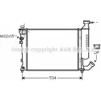 Радиатор охлаждения двигателя AVA QUALITY COOLING X 0SCU 2019386 EQTMAO6 CN2154