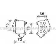 Масляный радиатор двигателя AVA QUALITY COOLING PUI1 O Peugeot Partner 2 (B9) Фургон 1.6 HDi / BlueHDi 75 75 л.с. 2011 – наст. время CN3309 4045385217014