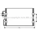 Радиатор кондиционера AVA QUALITY COOLING 2019454 BGFD SG CN5093 4045385008971