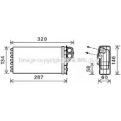 Радиатор печки, теплообменник AVA QUALITY COOLING B1 43SP CN6279 H3P5V 2019504