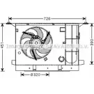 Вентилятор радиатора AVA QUALITY COOLING 4045385086528 CN7537 HMQY9 X Peugeot 806