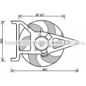 Вентилятор радиатора двигателя AVA QUALITY COOLING CN7544 Citroen Saxo 7FE7BV MUH SZX3