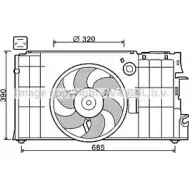 Вентилятор радиатора двигателя AVA QUALITY COOLING KALC14 4 Citroen Xsara 1 (N0) Купе 1.8 i 90 л.с. 1998 – 2000 CN7548 OHXGSLB