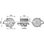 Моторчик вентилятора печки AVA QUALITY COOLING Citroen Xsara 1 (N2) Универсал 1.9 D 68 л.с. 1997 – 2000 4045385197293 CN8301 35TR BK