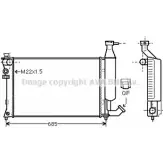 Радиатор охлаждения двигателя AVA QUALITY COOLING Peugeot Partner 1 (M59, 5F) Минивэн CNA2140 4045385107025 6N4 7E4