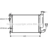 Радиатор охлаждения двигателя AVA QUALITY COOLING 4045385187331 HIUXW OB CNA2156 2019638