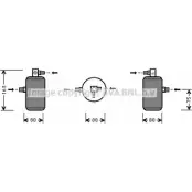 Осушитель кондиционера AVA QUALITY COOLING CND163 Citroen Xantia 1 (X1, X2) Хэтчбек 1.6 i 88 л.с. 1993 – 2001 DVAS G9J 4045385047505