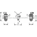 Осушитель кондиционера AVA QUALITY COOLING KDGI QC6 CND183 4045385047529 Peugeot Partner 1 (M59, 5) Фургон 1.9 D 69 л.с. 1996 – 2015