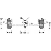 Осушитель кондиционера AVA QUALITY COOLING CND184 Peugeot Partner 1 (M59, 5) Фургон 1.9 D 69 л.с. 1996 – 2015 4045385047536 66 SAPCA