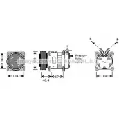Компрессор кондиционера AVA QUALITY COOLING CNK210 GDM PKQ Peugeot 106 2 (1S) Фургон-Хэтчбек FZ0EMCP