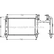 Радиатор охлаждения двигателя AVA QUALITY COOLING 4045385007899 R M4IYL CR2027 Chrysler Voyager 3 (GS) 1995 – 2000