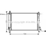 Радиатор охлаждения двигателя AVA QUALITY COOLING CR2080 Chrysler Voyager 4 (RG, RS) Минивэн 2.5 CRD 141 л.с. 2000 – 2008 ZID 3DM 3CXFYTX