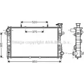 Радиатор охлаждения двигателя AVA QUALITY COOLING I NT90CA CR2107 4045385163762 Chrysler Voyager 4 (RG, RS) Минивэн 2.4 151 л.с. 1999 – 2003