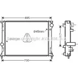 Радиатор охлаждения двигателя AVA QUALITY COOLING 4045385202027 G GPL52 CR2138 Chrysler 300