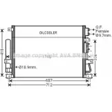Радиатор кондиционера AVA QUALITY COOLING 7CI6IS9 D AMFHN Chrysler 300 2 (LX, LE) Универсал 6.1 SRT8 431 л.с. 2005 – 2010 CR5124D