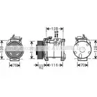 Компрессор кондиционера AVA QUALITY COOLING Chrysler Voyager 4 (RG, RS) 2001 – 2007 JE0II 4 4045385188079 CRAK109