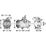 Компрессор кондиционера AVA QUALITY COOLING SD64S U4 CRAK132 YUUN6O 2019887