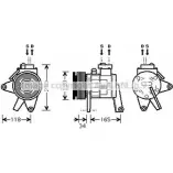 Компрессор кондиционера AVA QUALITY COOLING LRI 12Z S9OIPS CRK063 2019899