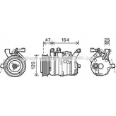 Компрессор кондиционера AVA QUALITY COOLING GK EVR4P Chrysler PT Cruiser 1 (PT) Универсал CRK120 7I7O7