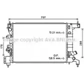 Радиатор охлаждения двигателя AVA QUALITY COOLING 2019938 D0Q UNM CT2047 6J7A1