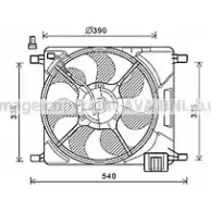 Вентилятор радиатора AVA QUALITY COOLING Chevrolet Spark 3 (M300) Хэтчбек 1.0 68 л.с. 2010 – наст. время CT7501 4045385186433 YN0 RZOZ