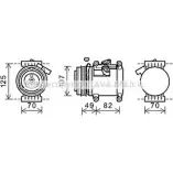 Компрессор кондиционера AVA QUALITY COOLING 4045385188390 Y Z5C2 Chevrolet Spark 3 (M300) Хэтчбек 1.0 68 л.с. 2010 – 2025 CTK039