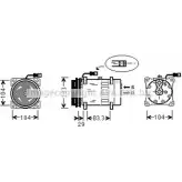 Компрессор кондиционера AVA QUALITY COOLING FTC0JY SMJOY QH 2020073 DFK026